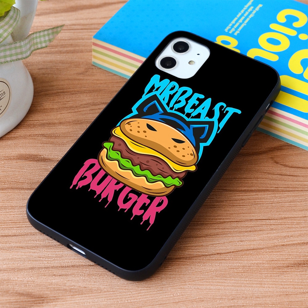For iPhone MR Beast Burger Soft TPU border Apple iPhone Case